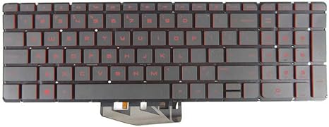 Red Backlit Keyboard for HP Omen 17-W / 15-AX / 15-an (US Layout)
