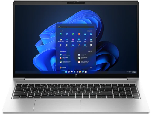 HP ProBook 450 G10 i7 laptop front view with 15.6” FHD display

