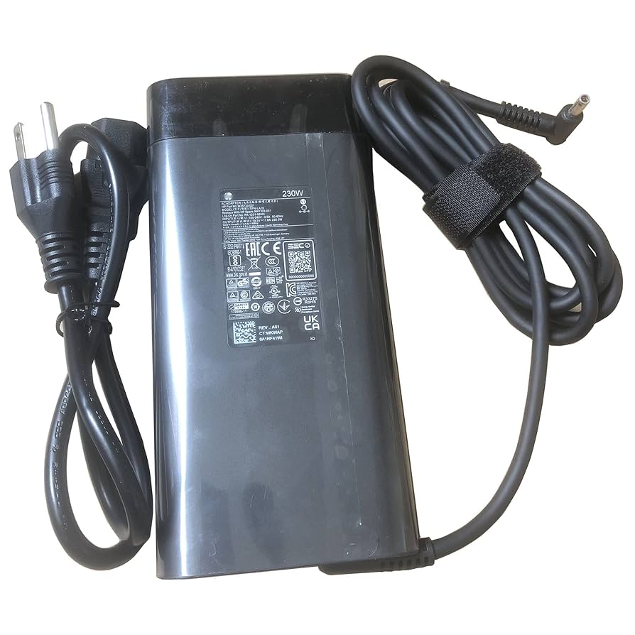 HP 230W Charger for OMEN 16, OMEN 17 – 19.5V 11.8A 7.4mm Barrel Pin