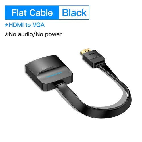 Vention 0.15M Flat HDMI to VGA Converter Black
