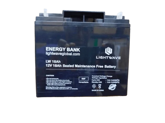 Lightwave 12V 18AH UPS Battery High Performance SMF front view
