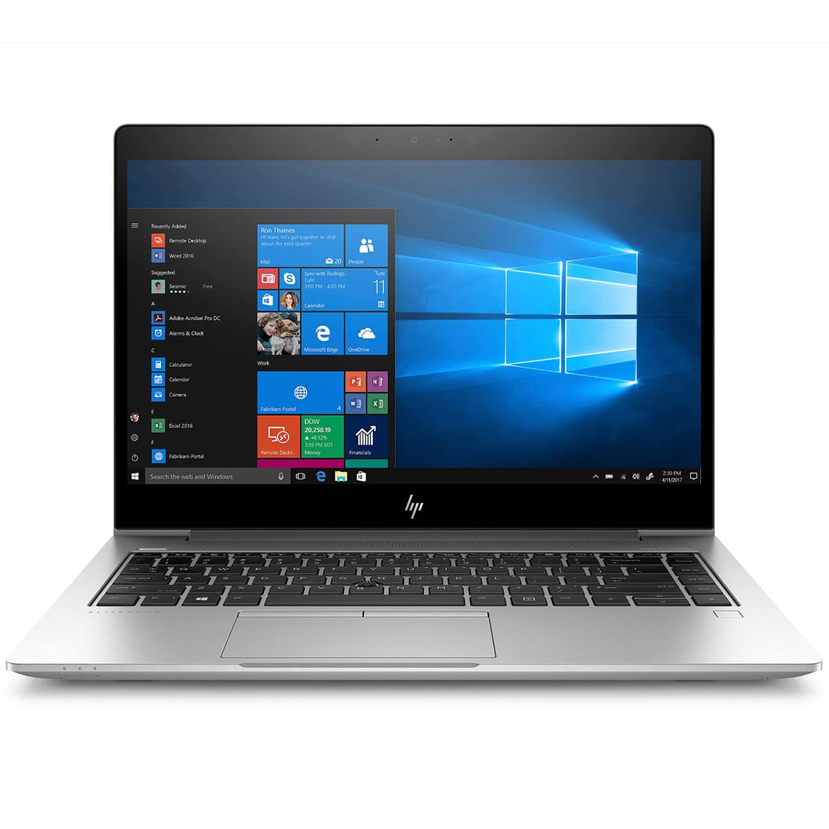 HP ELITEBOOK 840 G6 silver laptop with 14-inch display
