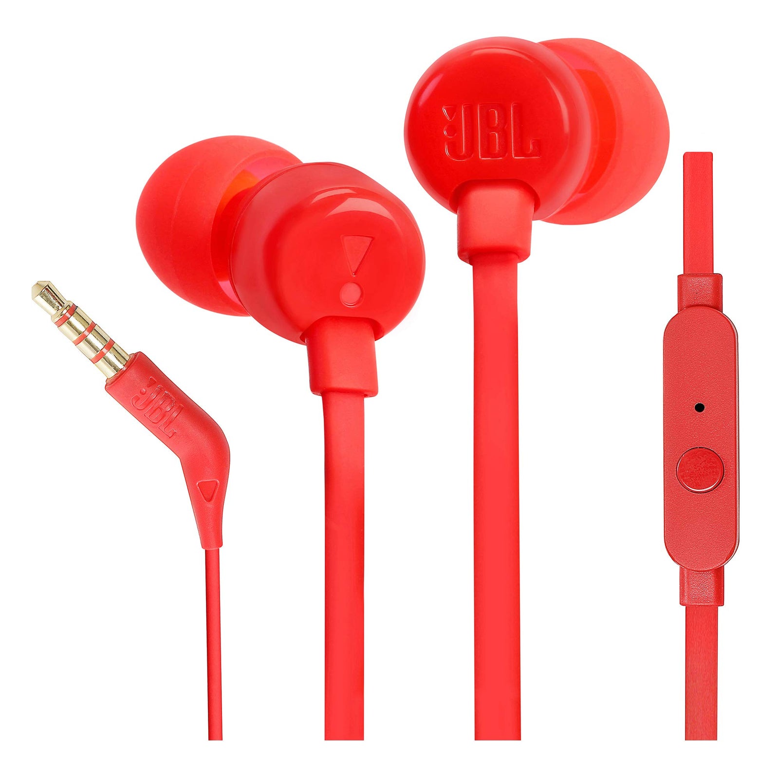 JBL Tune 110 red wired earphones
