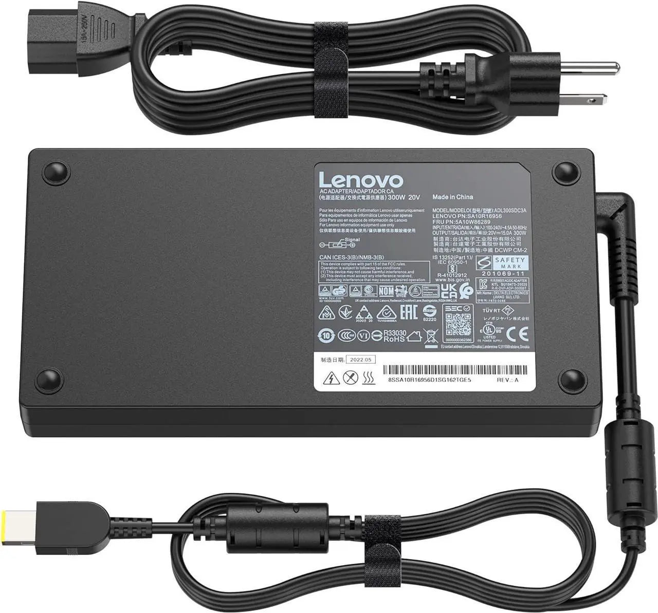 Original Lenovo Legion 300W slim tip charger adapter
