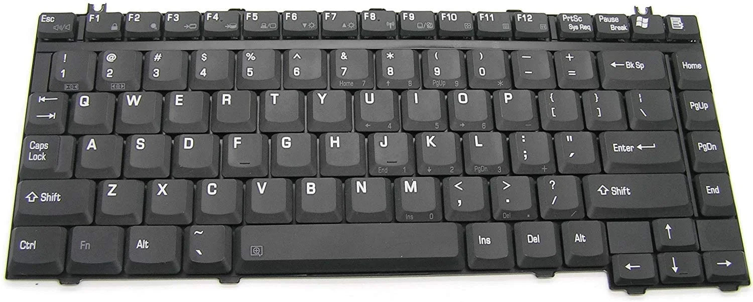 Black Toshiba Satellite A100 series keyboard
