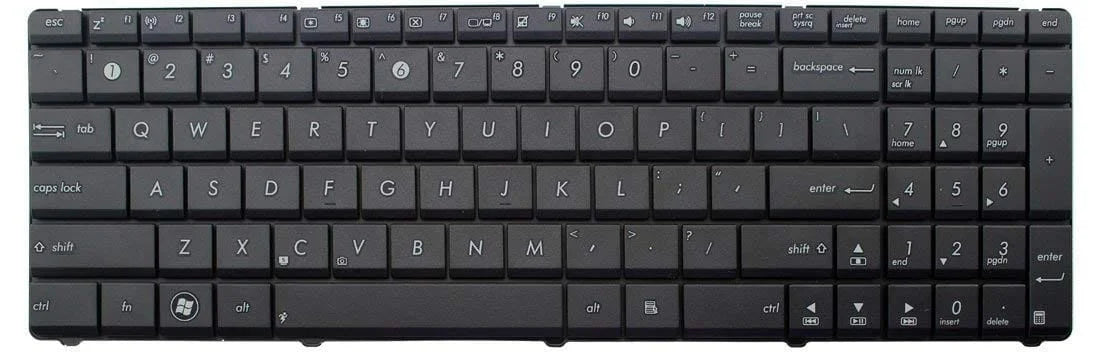 Asus X53U keyboard black US layout
