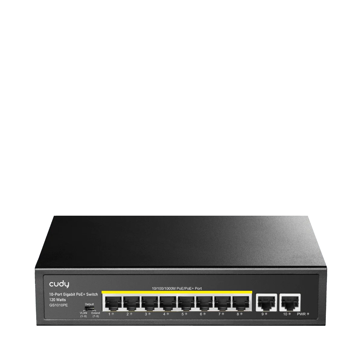 CUDY 10-Port Gigabit PoE+ switch with 120W power budget
