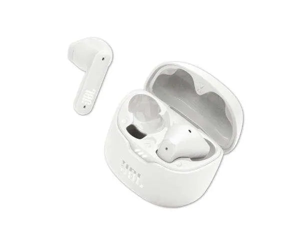 JBL TUNE FLEX white wireless earbuds
