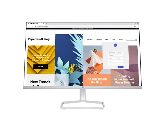 HP 524SW Series 23.8 inch FHD Monitor White
