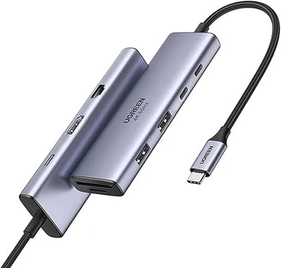UGREEN CM498 10-in-1 USB-C docking station front view
