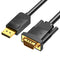 Vention DisplayPort to VGA Cable 1.5M Black for Monitors
