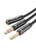 Vention 0.3M 2x3.5mm Male to 4-Pole Female Audio Cable Black
