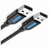 Black PVC Vention USB 2.0 A to A 1.5 meter cable
