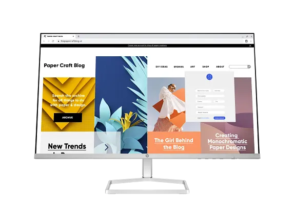 HP 527SW 27 inch FHD White Monitor with Detachable Stand
