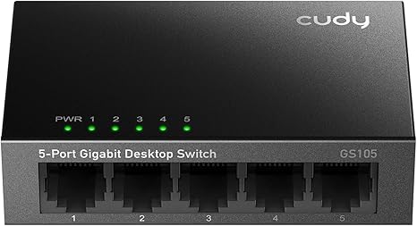 CUDY 8-port RJ45 gigabit switch for home and office networks
