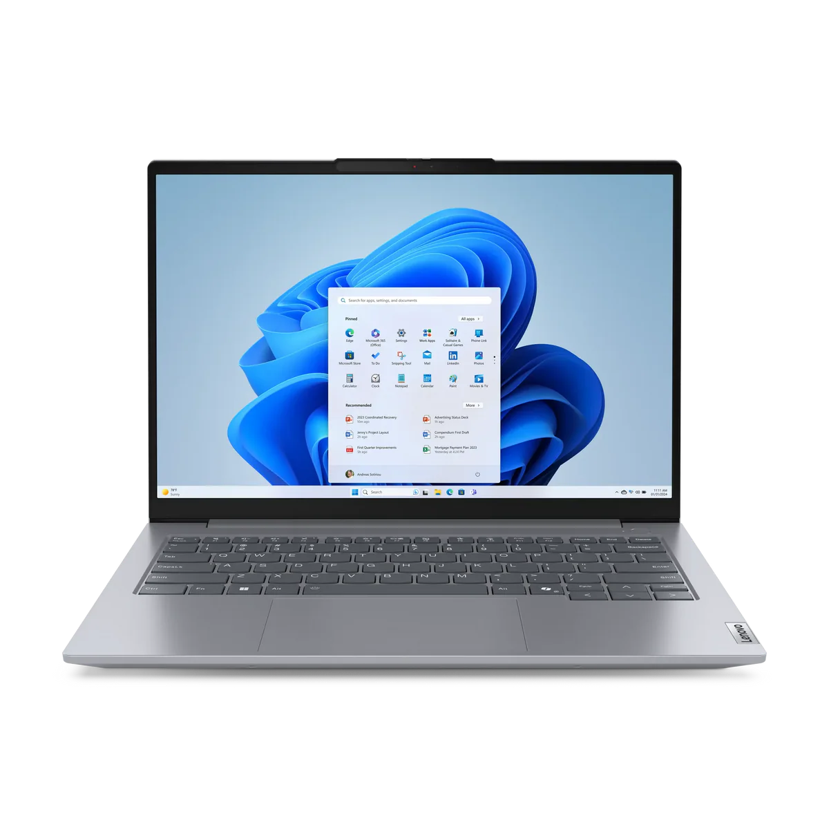  Lenovo ThinkBook 14 G7 IML business laptop in Arctic Grey
