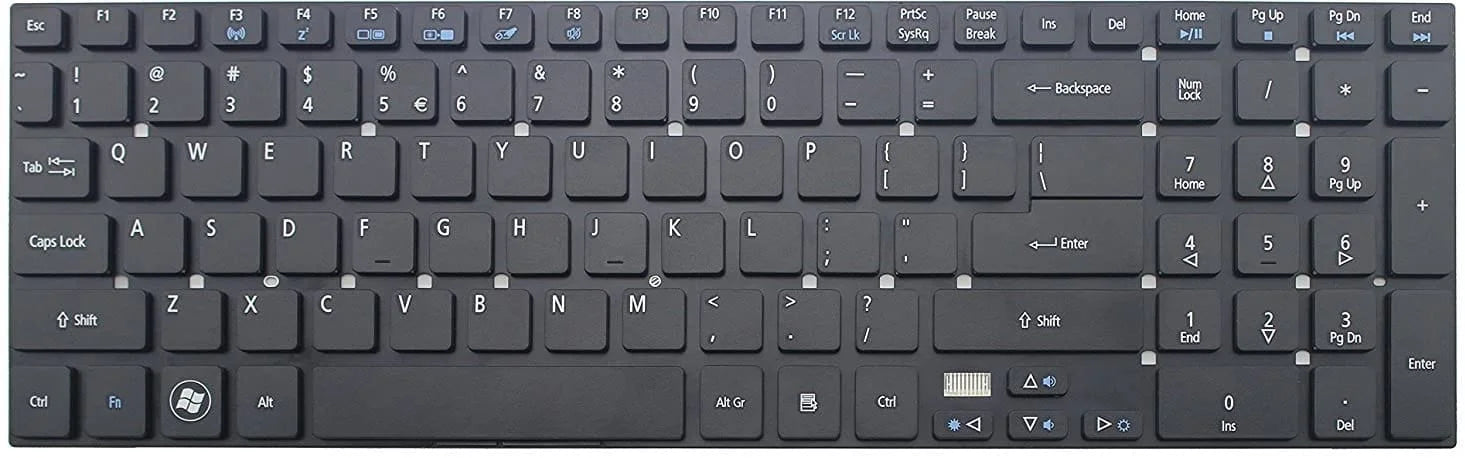 Acer Aspire E5-551G US layout keyboard black
