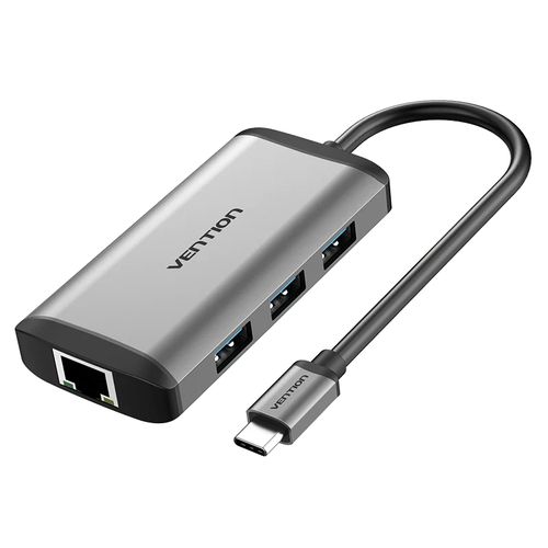 6-in-1 Type-C hub for laptops – Vention Gray
