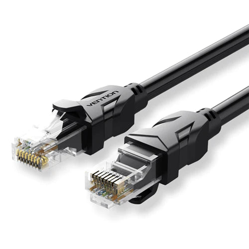 Vention Cat6 UTP Patch Cable 3M Black for Ethernet networks
