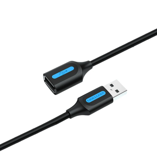 TechHaven Vention USB 2.0 A Male to A Female Extension Cable 5 Meter Black PVC
