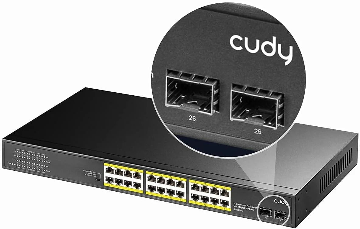 CUDY 24-Port Gigabit PoE switch with 300W power budget
