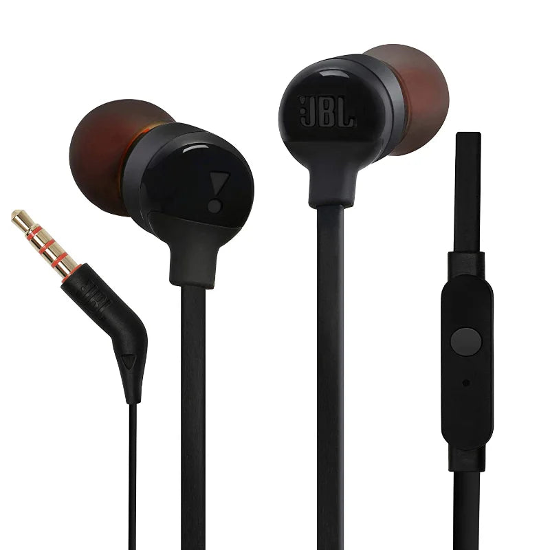 JBL Tune 110 black wired earphones
