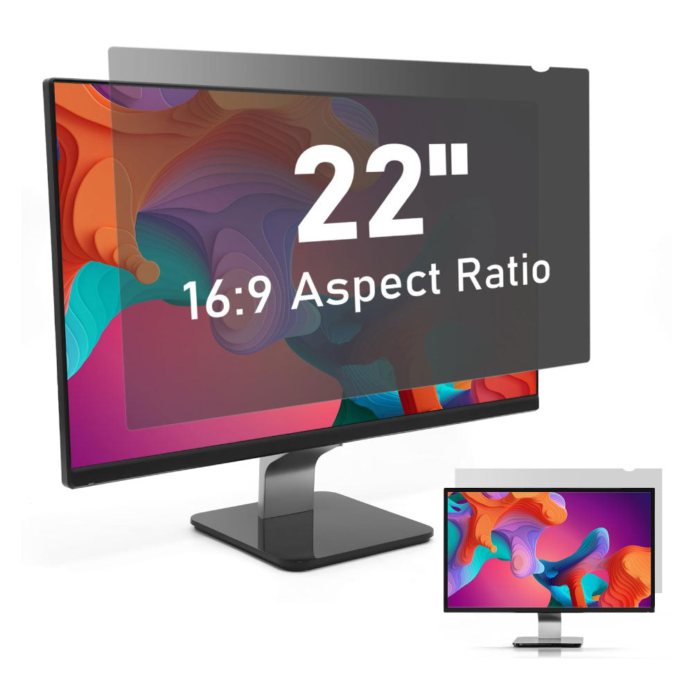 22-inch anti-glare and privacy screen for eye protection
