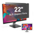 22-inch anti-glare and privacy screen for eye protection
