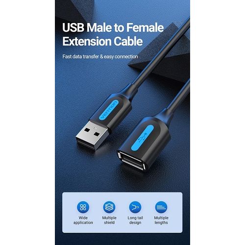 Durable Vention USB 2.0 A male to A female 1.5M cable

