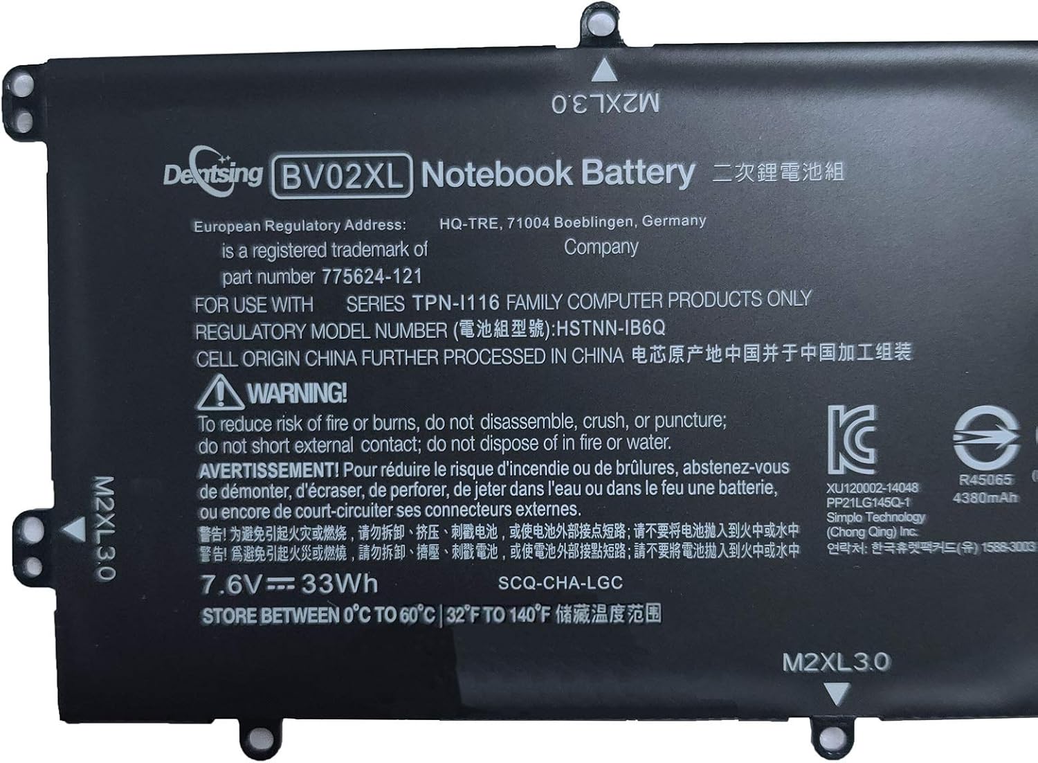 Genuine HP X2 13J BV02XL lithium-ion laptop battery
