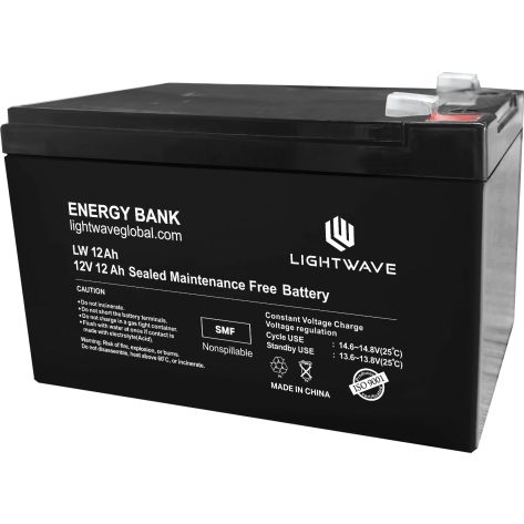 Reliable Lightwave 12V 12AH UPS Battery for UPS systems
