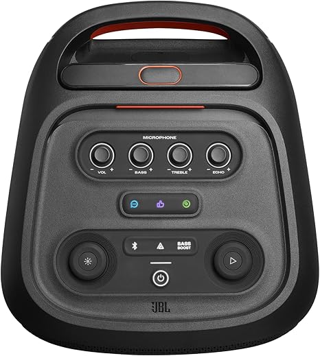 Portable JBL PartyBox Stage 320 with deep bass for parties
