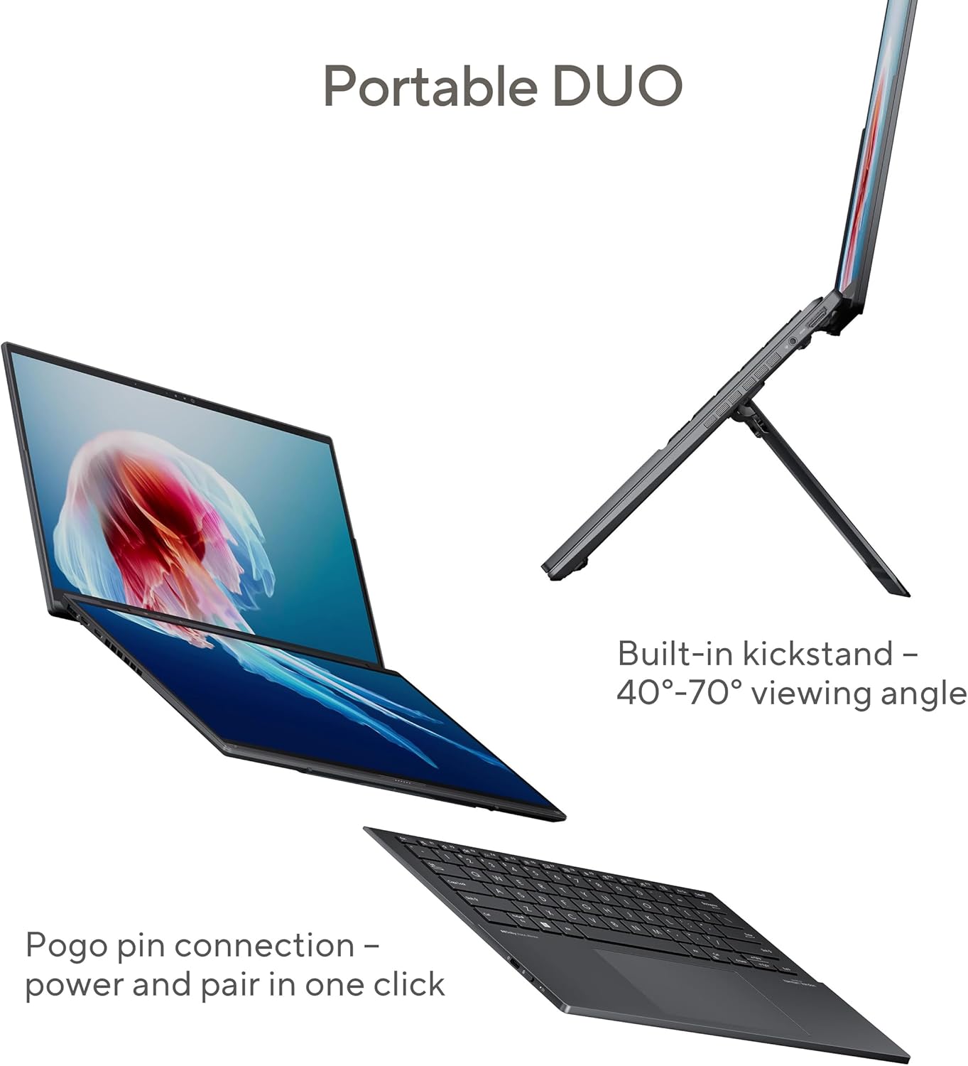 Zenbook Duo OLED 14-inch touchscreen laptop Inkwell Gray
