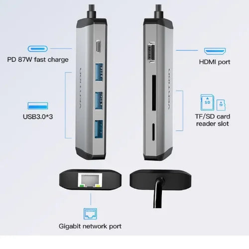 Vention Type-C 8-in-1 Docking Station
