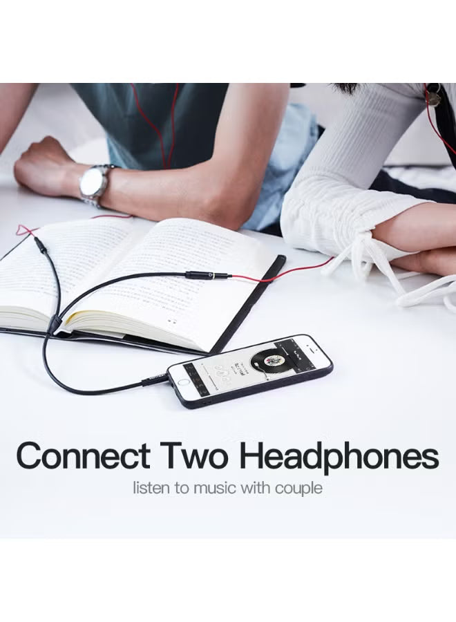 Vention 0.3M 3.5mm Male to 2x3.5mm Female Audio Splitter Black
