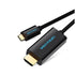 Type-C to HDMI cable 2 meters black braided Vention
