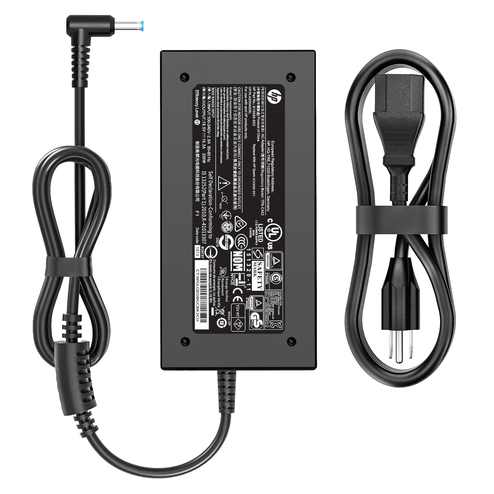 HP 200W Charger for Pavilion Gaming 15/17 – 19.5V 10.3A 4.5mm Barrel Pin