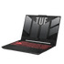 ASUS TUF A15 gaming laptop with backlit keyboard
