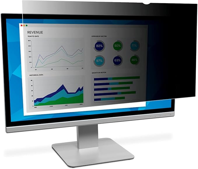 Desktop privacy filtre 27" for secure computer use
