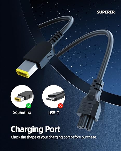 Slim tip 6.0mm x 3.0mm Lenovo 135W AC power adapter
