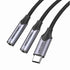 High-quality USB-C to TRS adapter for headphones and mic
