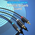 Durable 3.5mm to 2-Male RCA audio adapter cable black
