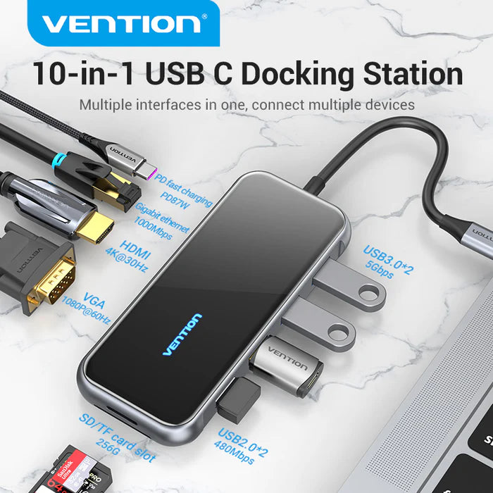 Multiport USB-C docking station for laptops 
