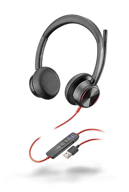 Side view of HP Blackwire 8225 Noise Cancelling Headset

