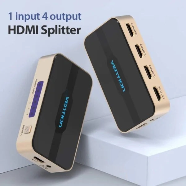 Vention 1-in-4 HDMI splitter black for TV and monitor
