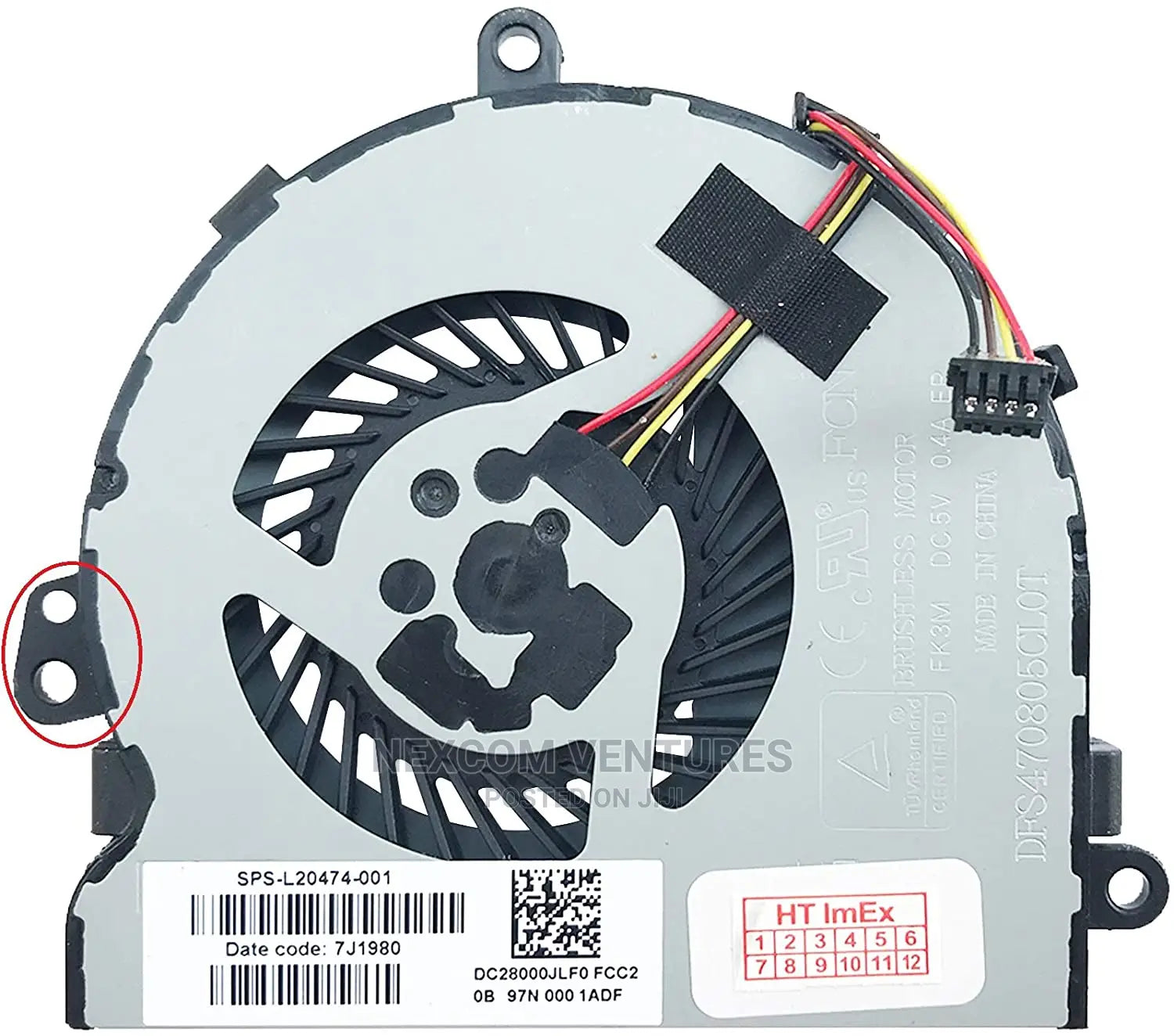 Genuine HP 15-da / 15-db / 15G-dr CPU fan
