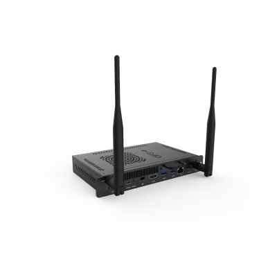 Dahua SP-PI5C821 Mini PC setup with dual monitors and peripherals
