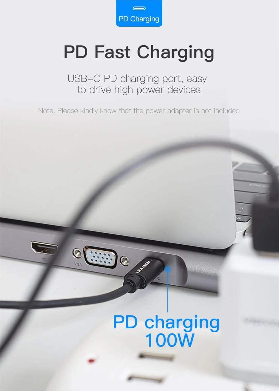 Multiport USB-C docking station by Vention
