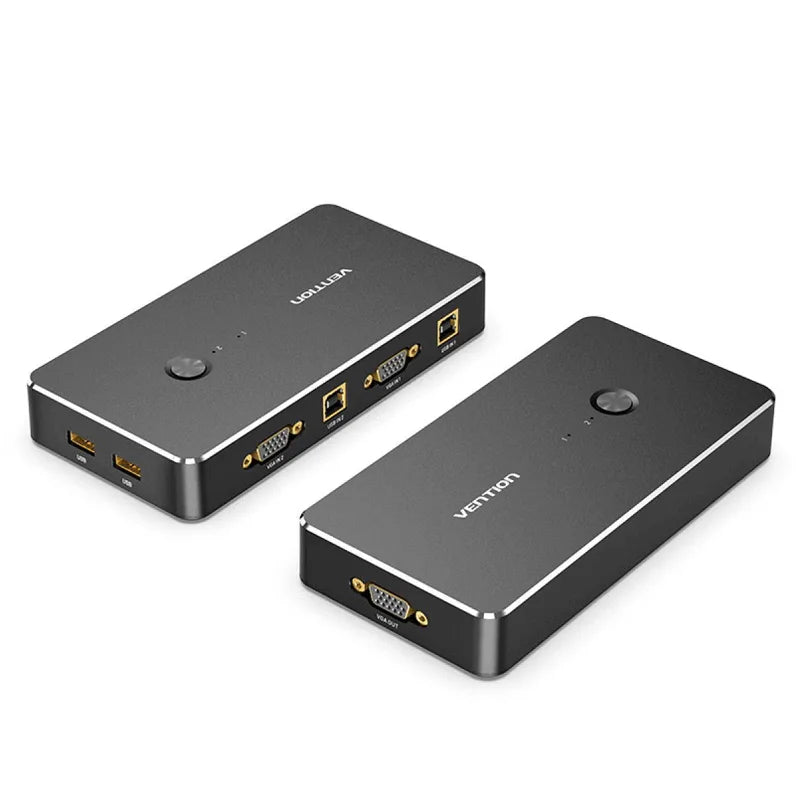 Vention 2 in 1 VGA KVM switch compact design
