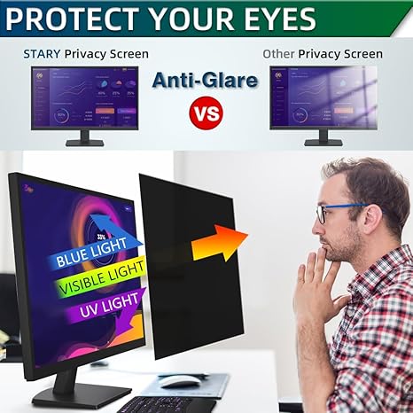 Privacy screen protector for 21.5-inch desktop monitor
